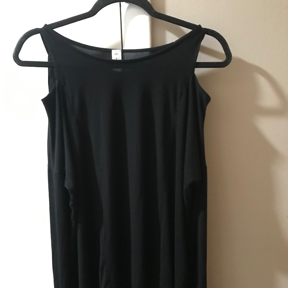 Black cold shoulder tunic
